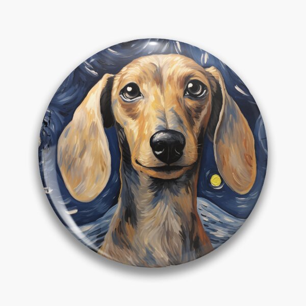 Item preview, Funny Blue and Tan Dachshund Starry Night Illustration Mom Dad Kids designed and sold by rafaeltto.