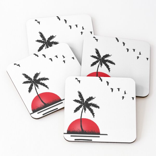 Item preview, Tropical Sunset Palm Tree T-shirt Design designed and sold by aritu.