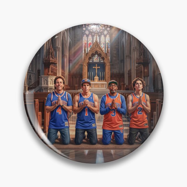 Item preview, Super NY Knicks Fans Seinfeld Stiller Lee Chalamet Praying designed and sold by Home Decor Art.