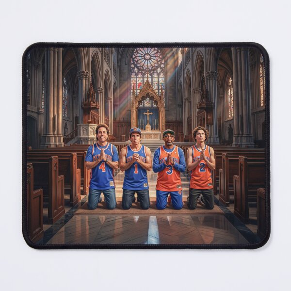 Item preview, Super NY Knicks Fans Seinfeld Stiller Lee Chalamet Praying designed and sold by Home Decor Art.