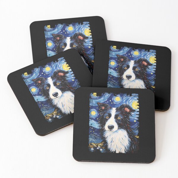 Item preview, Funny Border Collie Starry Night Illustration Mom Dad Kids designed and sold by rafaeltto.