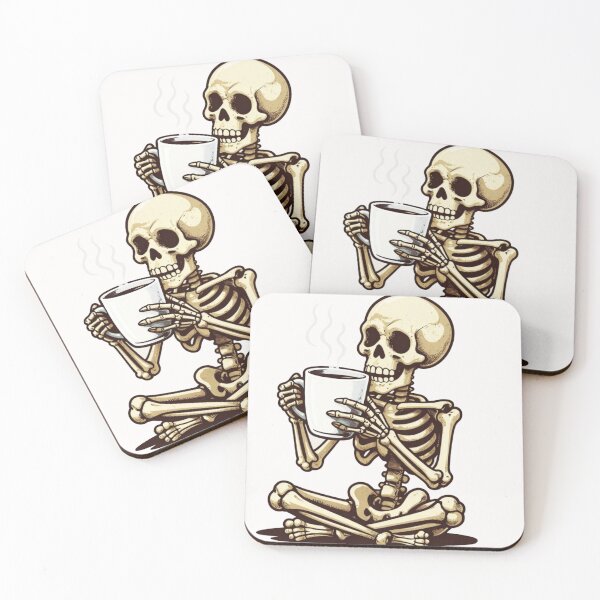 Item preview, Skeleton Coffee Lover - Vintage Distressed Funny Bones Drinking Mug designed and sold by Mystic & Celestial Art.