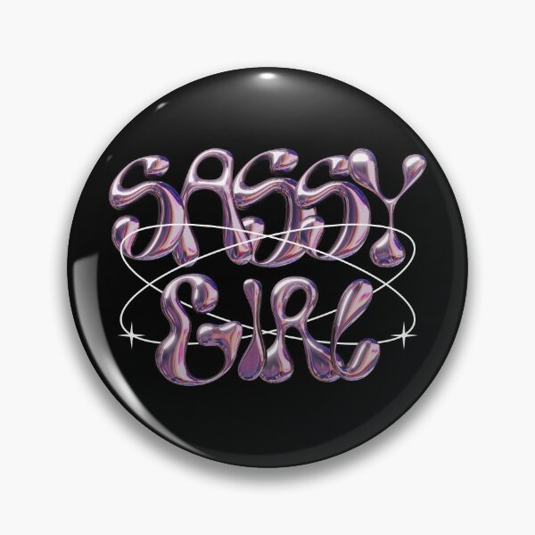 Item preview, Sassy Girl Y2K Metallic Purple Typography designed and sold by Dhenin Studio.