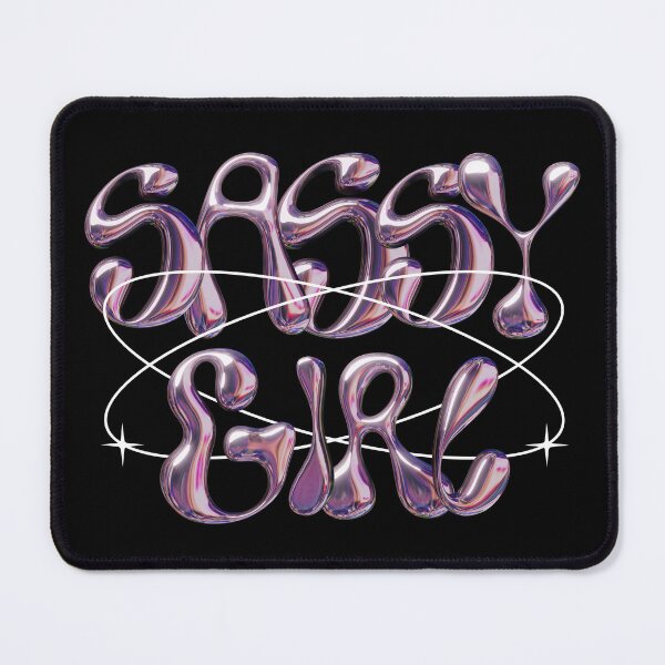 Item preview, Sassy Girl Y2K Metallic Purple Typography designed and sold by Dhenin Studio.