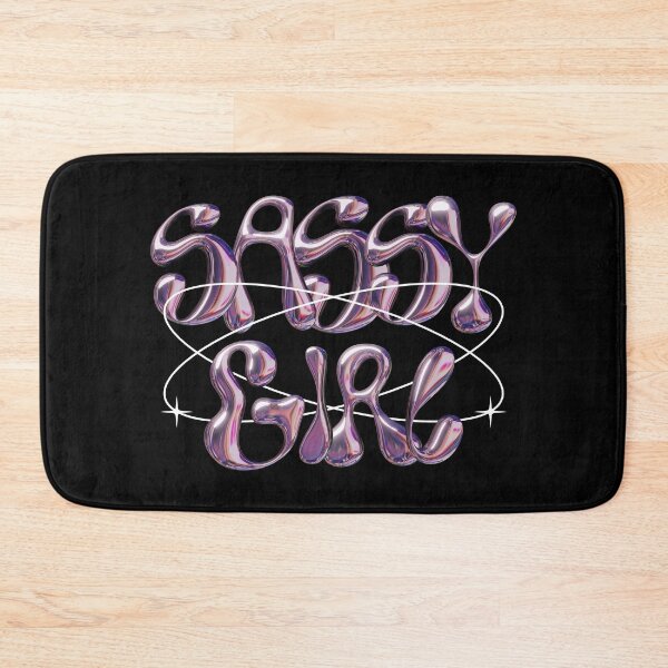 Item preview, Sassy Girl Y2K Metallic Purple Typography designed and sold by Dhenin Studio.
