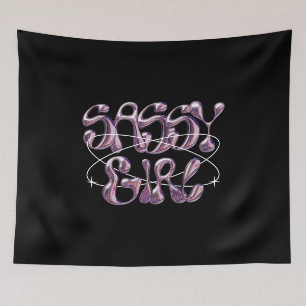 Item preview, Sassy Girl Y2K Metallic Purple Typography designed and sold by Dhenin Studio.