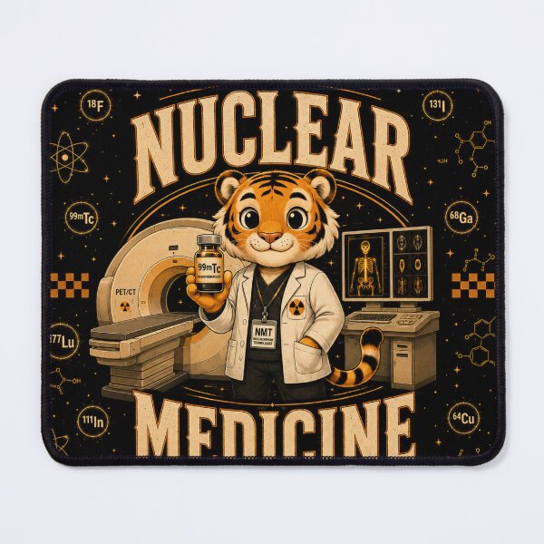 Item preview, Cute Tiger Nuclear Medicine Technologist Throw Blanket Retro PET CT Imaging Lu177 Ga68 Healthcare Week Gift Bedding Decor designed and sold by ClinicalHubs.