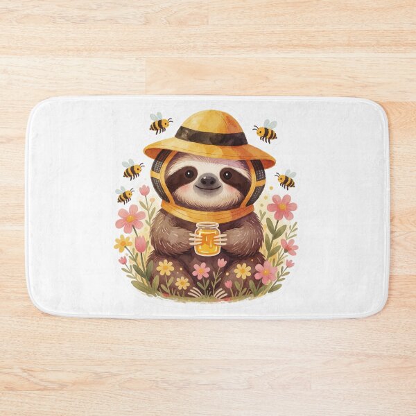 Item preview, Beekeeper Sloth | Cute Cottagecore Forest Honey Keeper designed and sold by AillustriaAK.