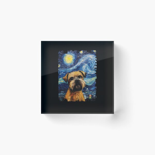 Item preview, Funny Border Terrier Starry Night Illustration Mom Dad Kids designed and sold by rafaeltto.