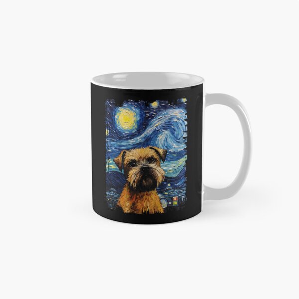 Item preview, Funny Border Terrier Starry Night Illustration Mom Dad Kids designed and sold by rafaeltto.