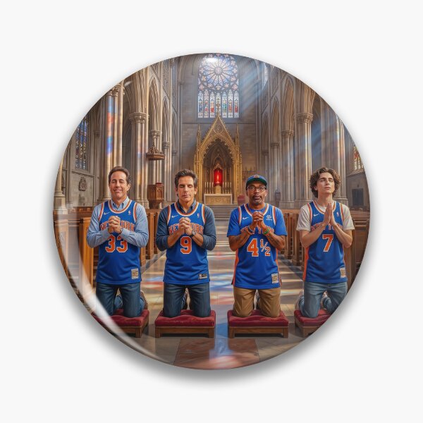 Item preview, Super NY Knicks Fans Seinfeld Stiller Lee Chalamet Praying designed and sold by Home Decor Art.
