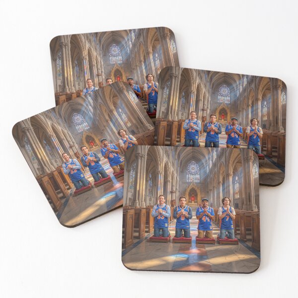 Item preview, Super NY Knicks Fans Seinfeld Stiller Lee Chalamet Praying designed and sold by Home Decor Art.