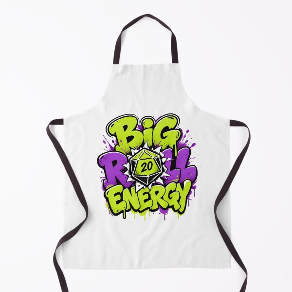 Item preview, Big Roll Energy Graffiti D20 Polyhedral Dice Graphic designed and sold by Fenay Designs.
