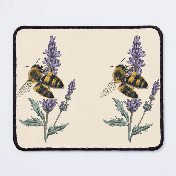 Item preview, Vintage Bumblebee Pollinating Lavender Botanical Illustration designed and sold by Evergreen Horizon Works.