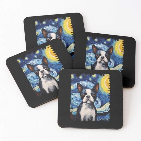 Item preview, Funny Boston Terrier Starry Night Illustration Mom Dad Kids designed and sold by rafaeltto.