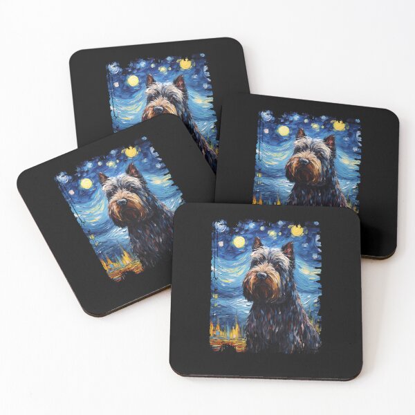 Item preview, Funny Bouvier Des Flandres Starry Night Illustration Mom Dad Kids designed and sold by rafaeltto.