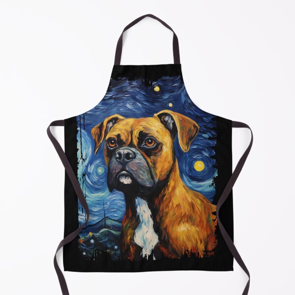 Item preview, Funny Boxer Dog Starry Night Illustration Mom Dad Kids designed and sold by rafaeltto.