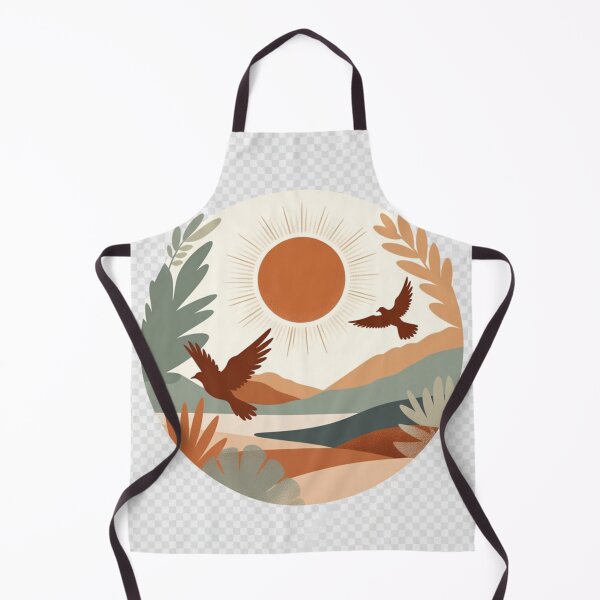 Item preview, Boho Birds Sunset Landscape | Sage Green & Terracotta Wall Art designed and sold by GalleryPeak.