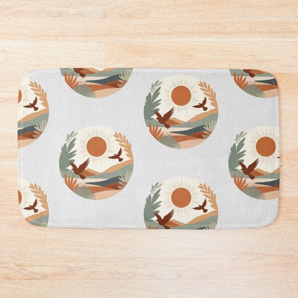 Item preview, Boho Birds Sunset Landscape | Sage Green & Terracotta Wall Art designed and sold by GalleryPeak.