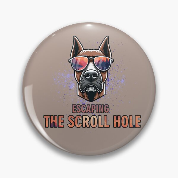 Item preview, Escaping the Scroll Hole - Funny Digital Detox Dog designed and sold by GraphicComet.