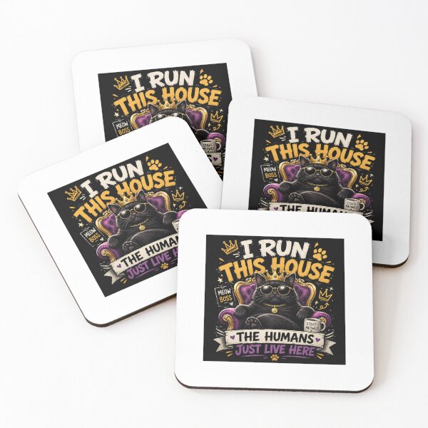 Item preview, I Run This House | The Humans Just Live Here Funny Cat Lover Design designed and sold by ArjunDev1994.