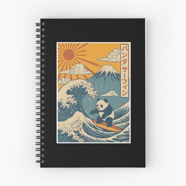 Item preview, Panda Surfing Kanagawa Japanese Vintage designed and sold by suhairee-studio.