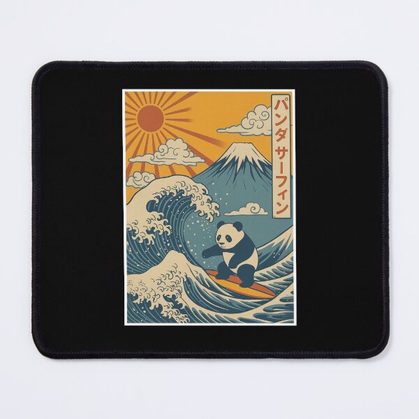 Item preview, Panda Surfing Kanagawa Japanese Vintage designed and sold by suhairee-studio.