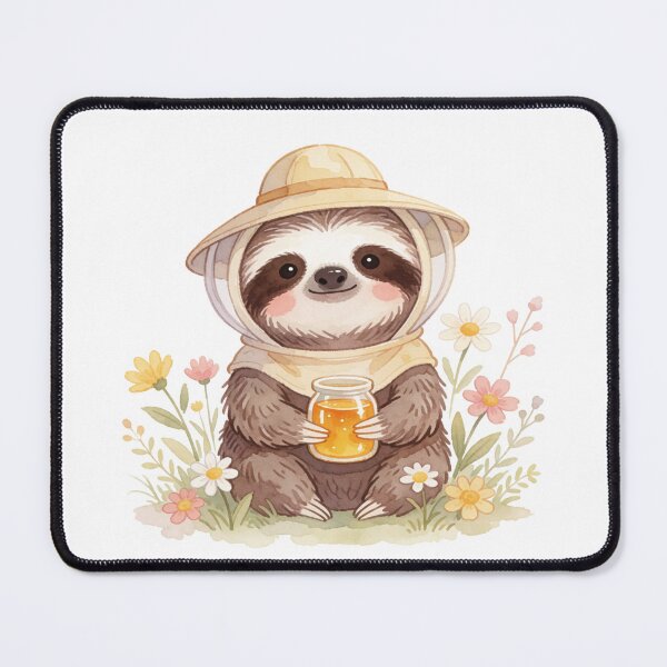 Item preview, Beekeeper Sloth | Cute Cottagecore Forest Honey Keeper designed and sold by AillustriaAK.