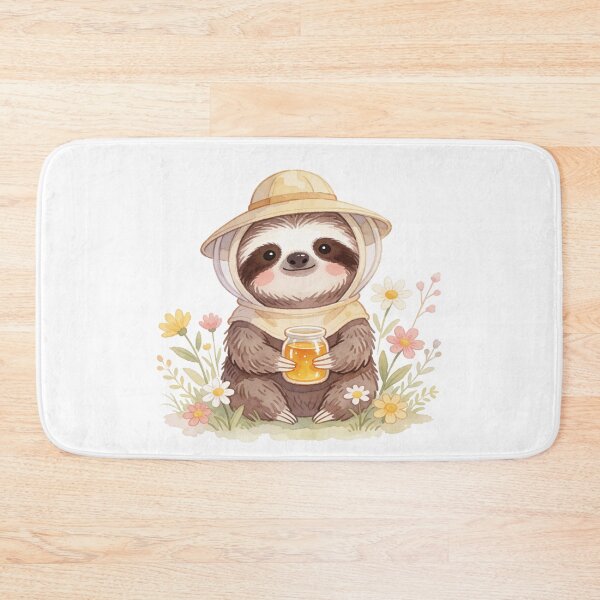 Item preview, Beekeeper Sloth | Cute Cottagecore Forest Honey Keeper designed and sold by AillustriaAK.