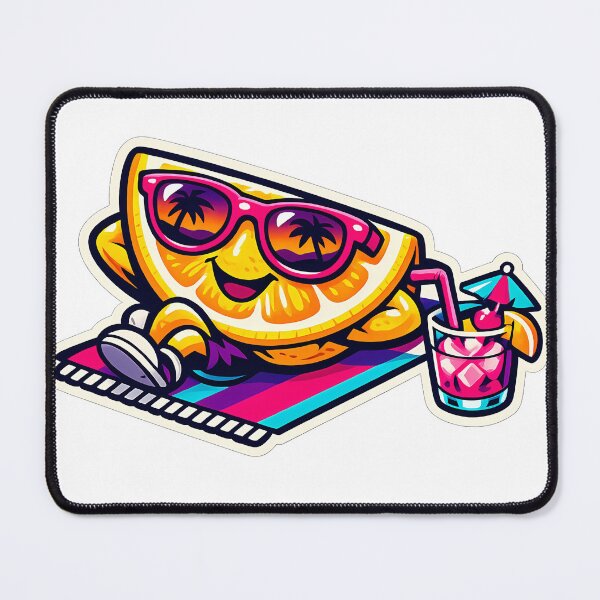 Item preview, Funny Lazy Lemon Slice Sunglasses Summer Sticker designed and sold by MIROUZ2000.