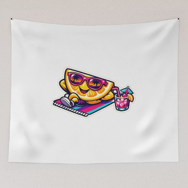 Item preview, Funny Lazy Lemon Slice Sunglasses Summer Sticker designed and sold by MIROUZ2000.