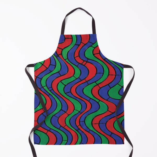 Item preview, Stained Glass Mosaic Vertical Wave Pattern-Emerald Sapphire Ruby designed and sold by DjFreeq.