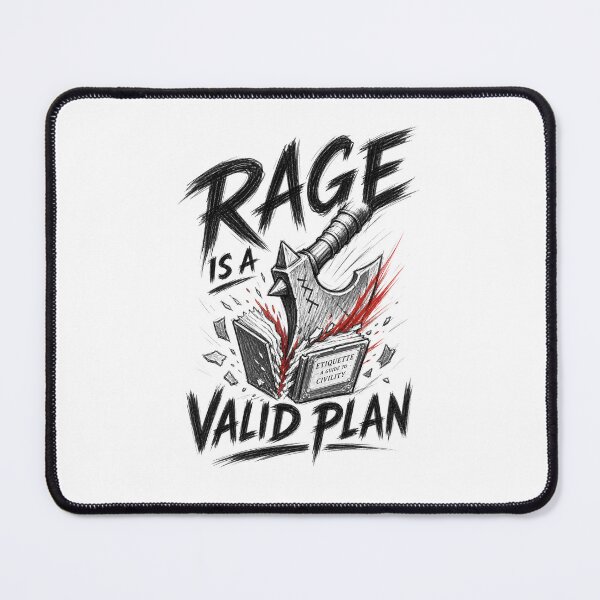 Item preview, Rage Is A Valid Plan Barbarian Battleaxe Fantasy Art designed and sold by Fenay Designs.