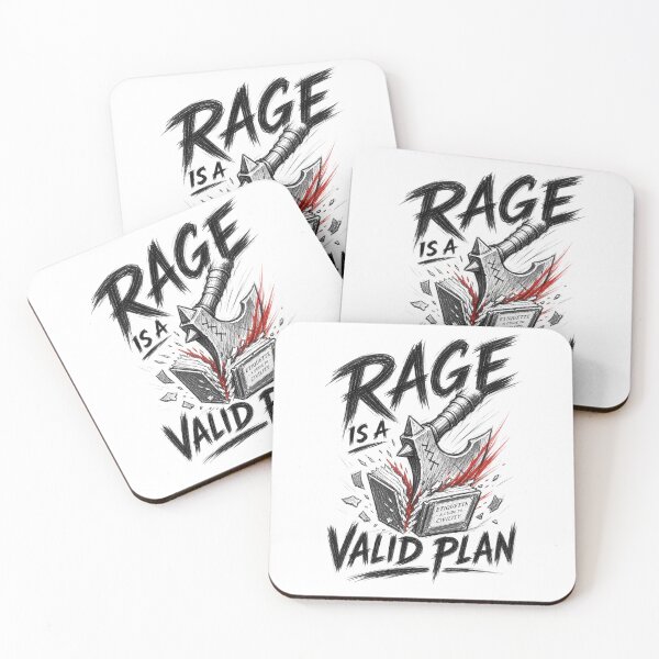 Item preview, Rage Is A Valid Plan Barbarian Battleaxe Fantasy Art designed and sold by Fenay Designs.