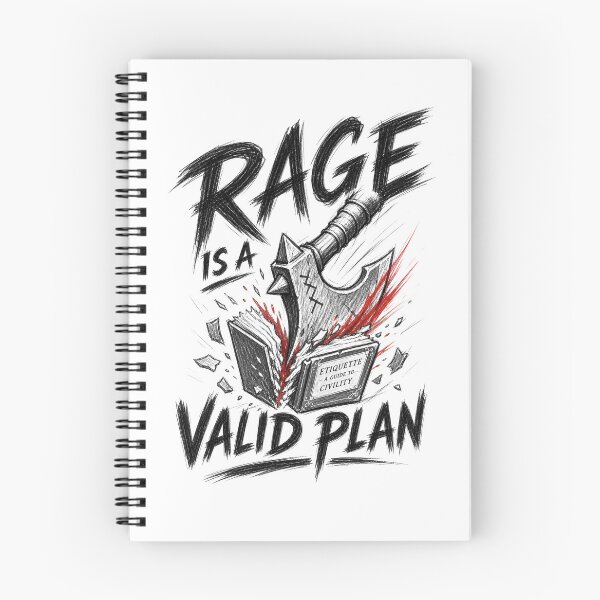 Item preview, Rage Is A Valid Plan Barbarian Battleaxe Fantasy Art designed and sold by Fenay Designs.