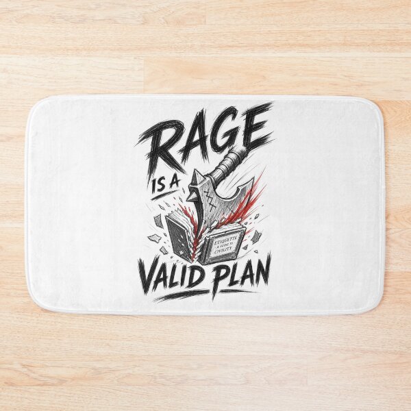 Item preview, Rage Is A Valid Plan Barbarian Battleaxe Fantasy Art designed and sold by Fenay Designs.