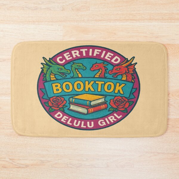 Item preview, Certified Delulu Reader | Dragons, Books & Roses Design designed and sold by BookedAndDesign.