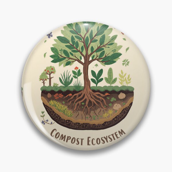 Item preview, Compost Ecosystem Gardening and Soil Health Illustration designed and sold by Evergreen Horizon Works.