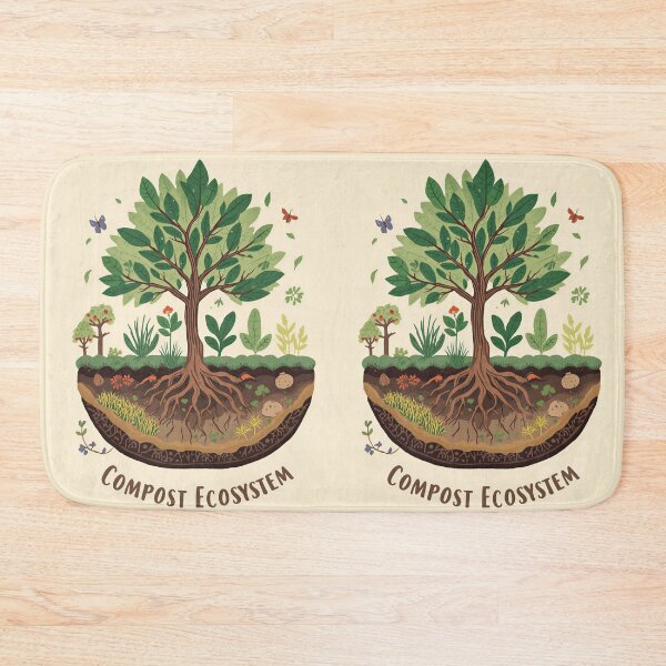 Item preview, Compost Ecosystem Gardening and Soil Health Illustration designed and sold by Evergreen Horizon Works.