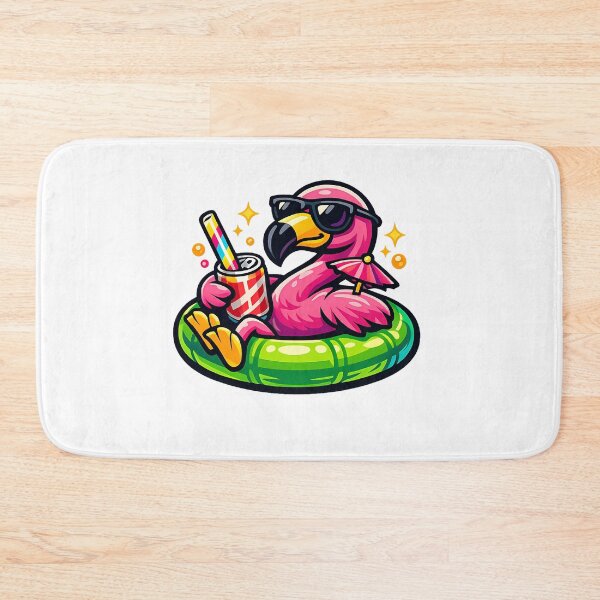 Item preview, Cool Pink Flamingo Floating Pool Drink Sticker designed and sold by MIROUZ2000.