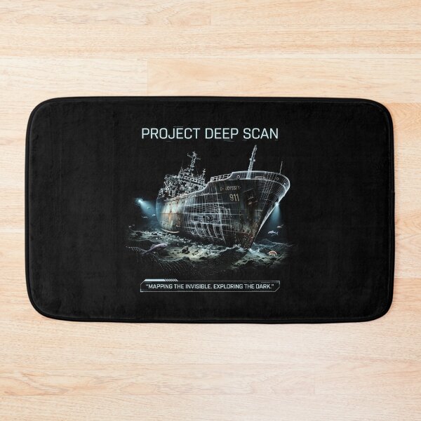 Item preview, Project Deep Scan Shipwreck Sci Fi Blueprint Streetwear Tee designed and sold by IXM_CREATION.