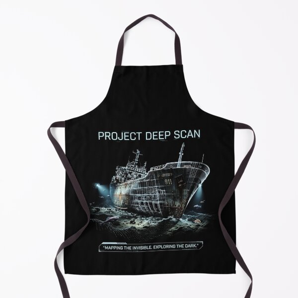 Item preview, Project Deep Scan Shipwreck Sci Fi Blueprint Streetwear Tee designed and sold by IXM_CREATION.