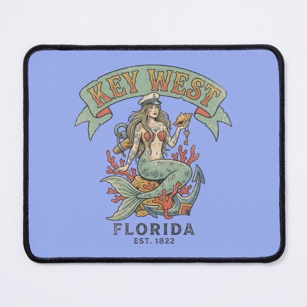 Item preview, Key West Vintage Mermaid Florida Keys designed and sold by Milasneeze.