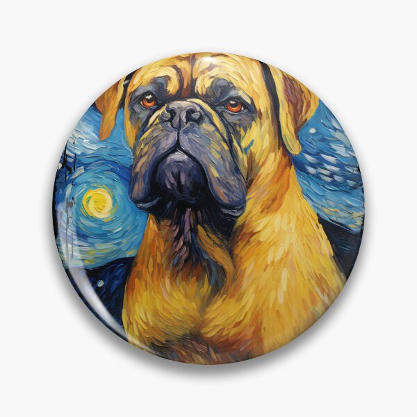Item preview, Funny Bull Mastiff Starry Night Illustration Mom Dad Kids designed and sold by rafaeltto.