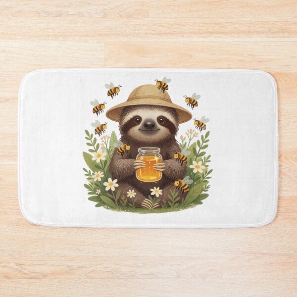 Item preview, Beekeeper Sloth | Cute Cottagecore Forest Honey Keeper designed and sold by AillustriaAK.