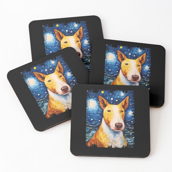 Item preview, Funny Bull Terrier Starry Night Illustration Mom Dad Kids designed and sold by rafaeltto.