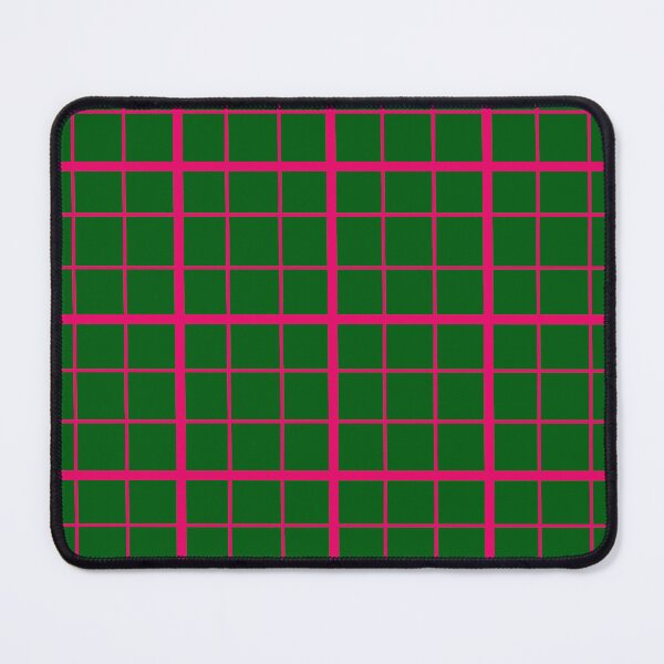 Item preview, Pink On Green Grid Windowpane Plaid Design designed and sold by PatternTitan.
