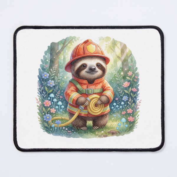 Item preview, Firefighter Sloth | Cute Fantasy Forest Hero designed and sold by AillustriaAK.