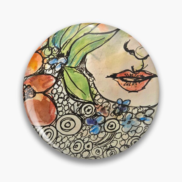 Item preview, Moody girl, multi media, flower girl, moods red yellows blues  designed and sold by lydiaknoxart.