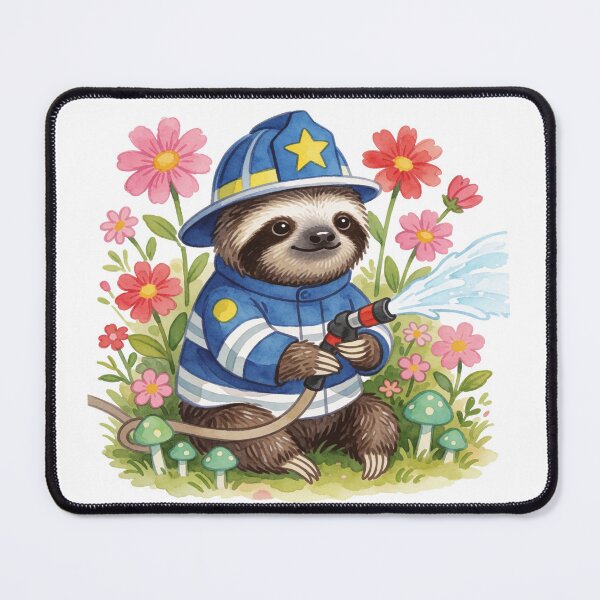 Item preview, Firefighter Sloth | Cute Fantasy Forest Hero designed and sold by AillustriaAK.